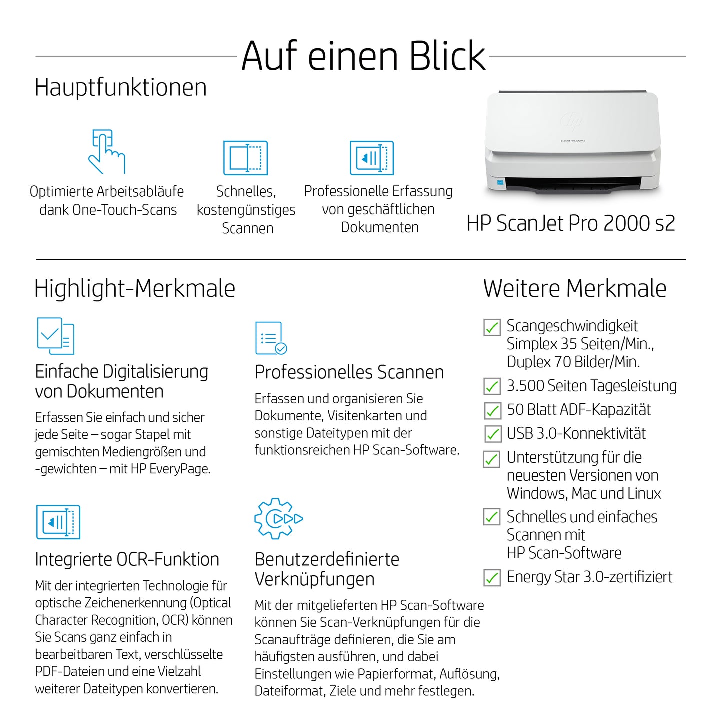 HP INC. ScanJet Pro 2000 s2 Sheet-feed Scanner
