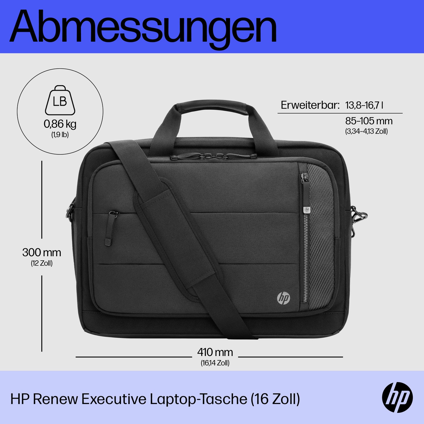 HP INC. Renew Executive 16 inch Laptop Bag (6B8Y2AA)