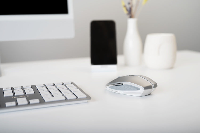 CHERRY GENTIX BT - Mouse - Wireless - Frosted Silver