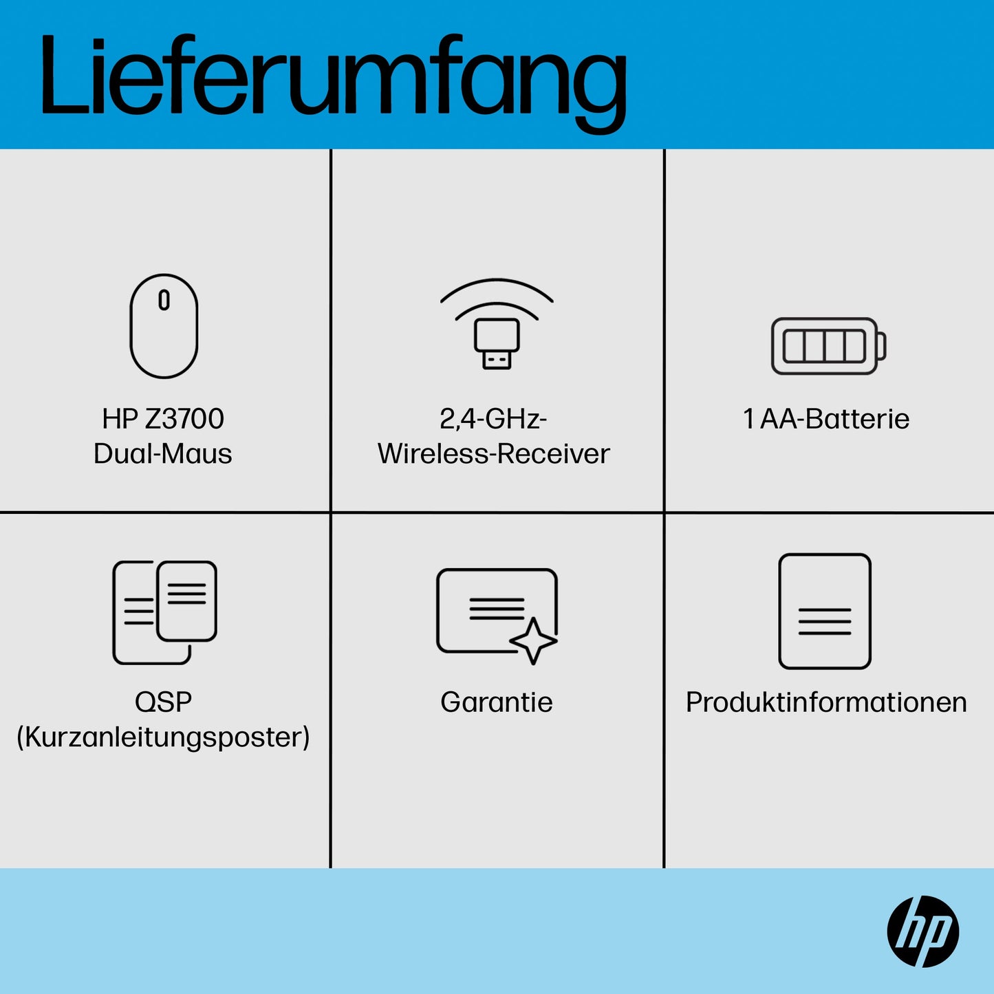 HP INC. Z3700 Dual Silver Mouse (758A9AA)
