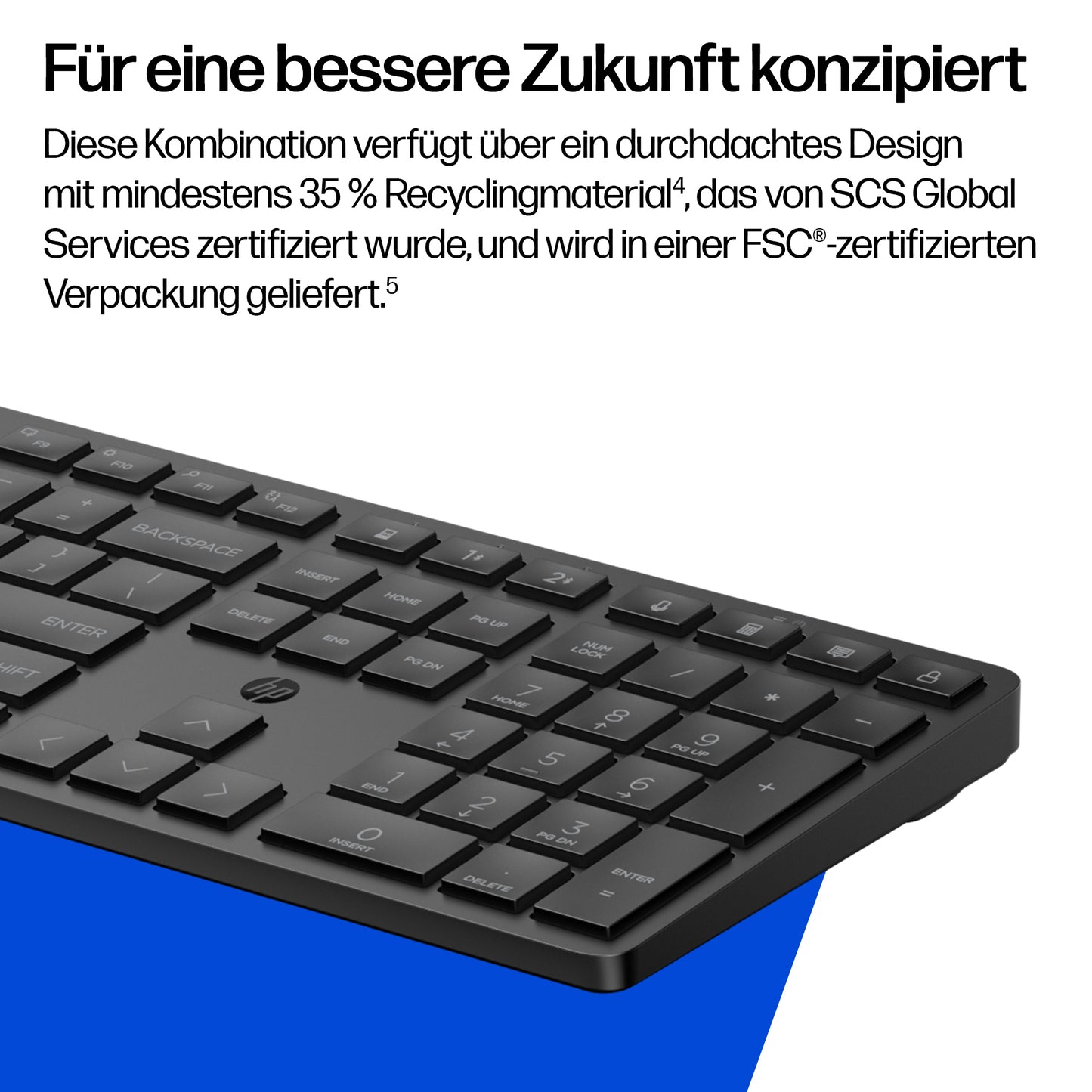 HP INC. 490C Multi-Device Dual-Mode Mouse and Keyboard Combo (BE1P9AA) - QWERTY