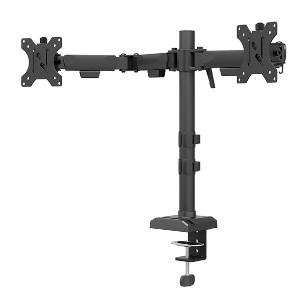NEOMOUNTS NERO Dual monitor arm - 10-32inch - 0-8 kg/screen - 180 Degrees - Stop Mechanism - Total Plastic-Free Packaging - Black