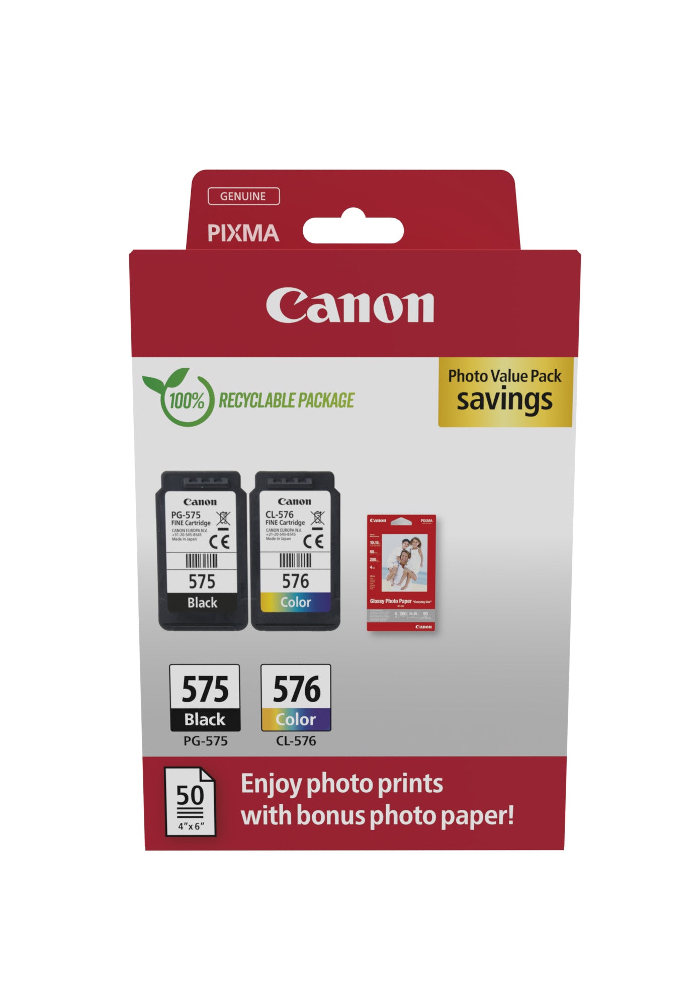 CANON PG-575/CL576 photo paper value pack