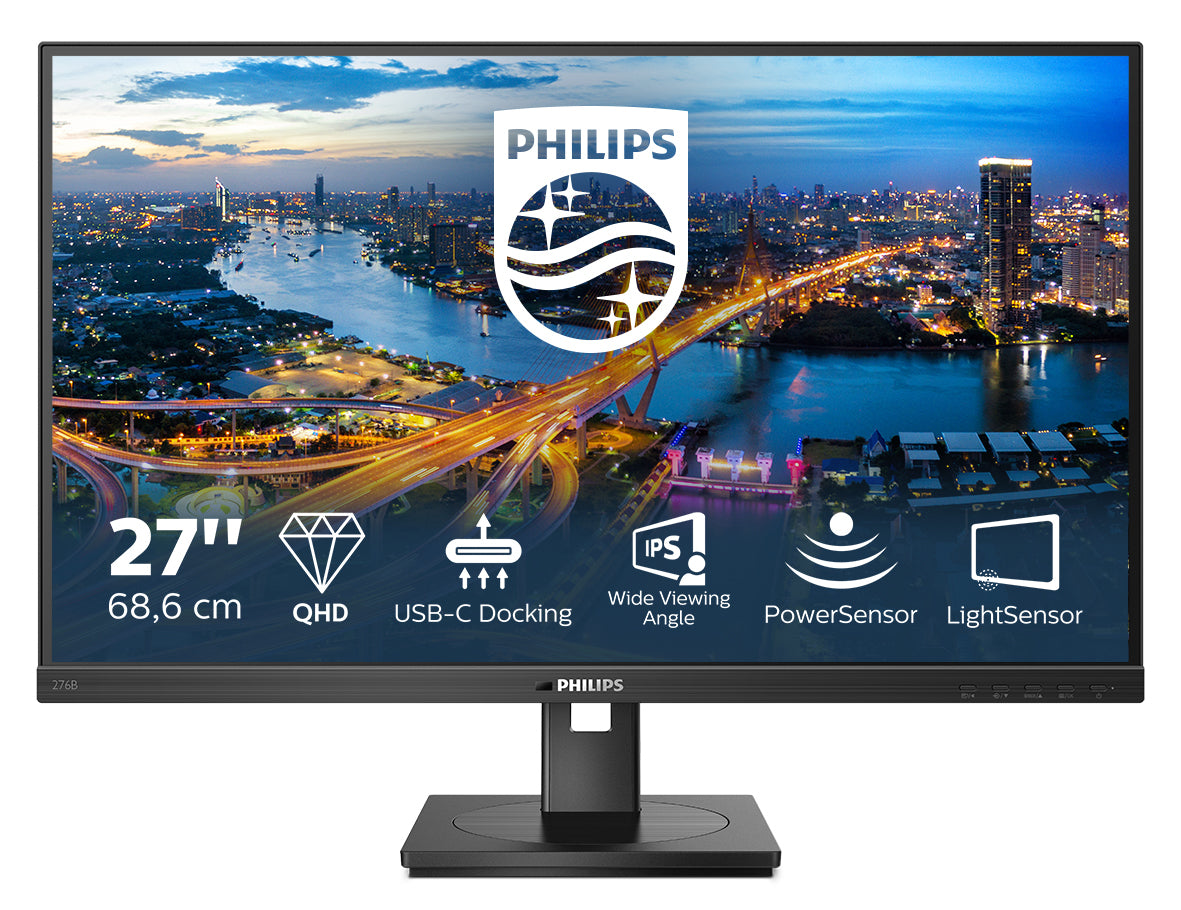 PHILIPS B-Line - 27 inch - Quad HD IPS LED Monitor - 2560x1440 - USB-C Dock - Pivot / HAS / RJ45