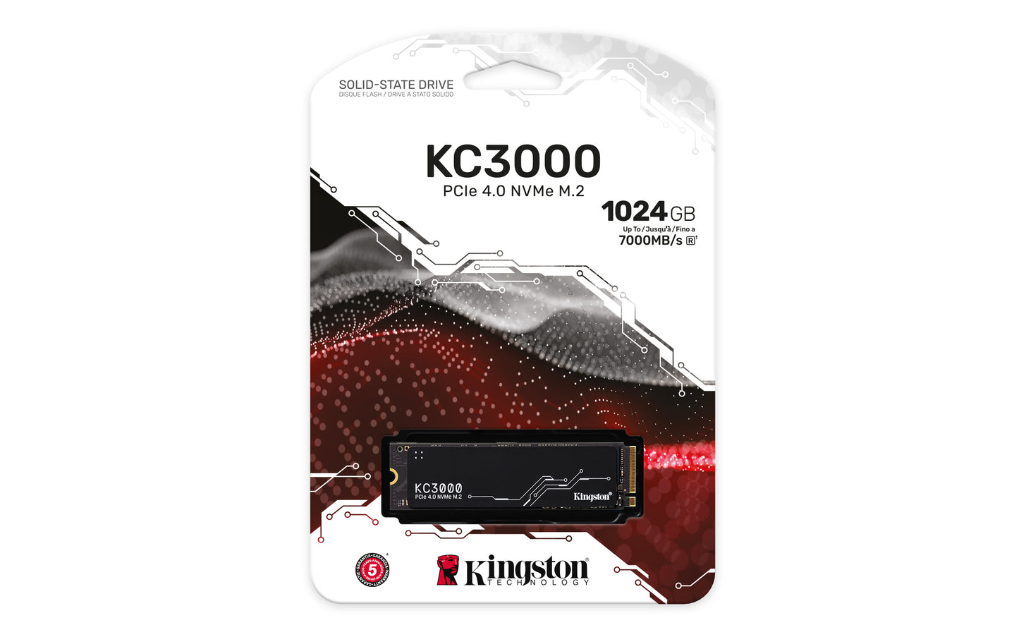 KINGSTON KC3000 NVMe 1TB SSD - M.2 2280 - PCIe 4.0 x 4