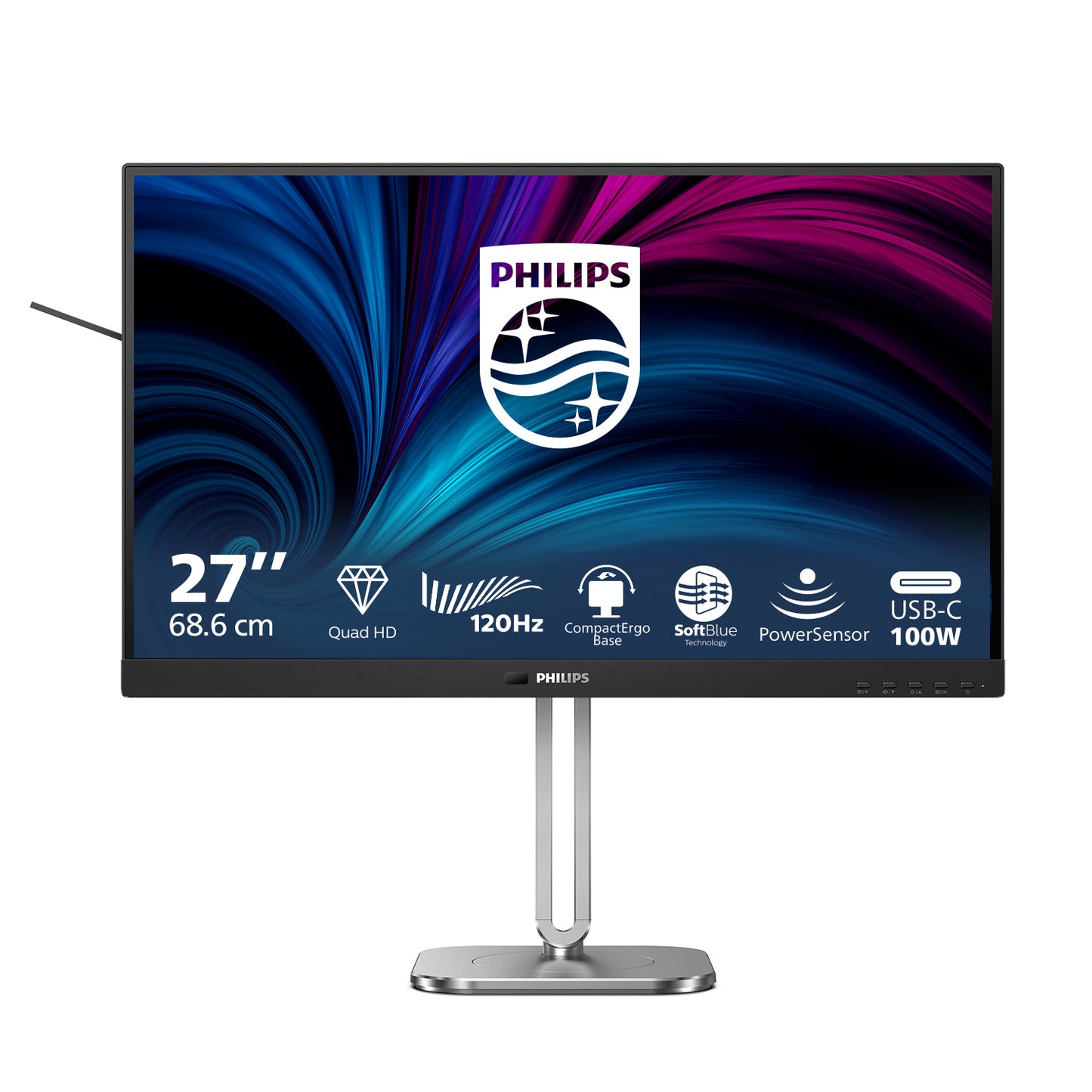 PHILIPS 4000 Series - 27 inch - QUAD HD LCD - 2560x1440 - Pivot - HAS