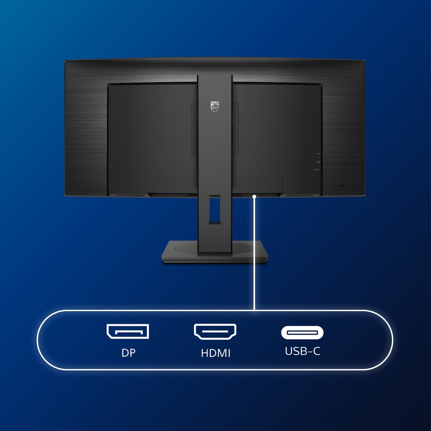 PHILIPS B-Line - 34 inch Curved - UltraWide Quad HD VA LED Monitor - 3440x1440 - USB-C Dock - HAS / RJ45