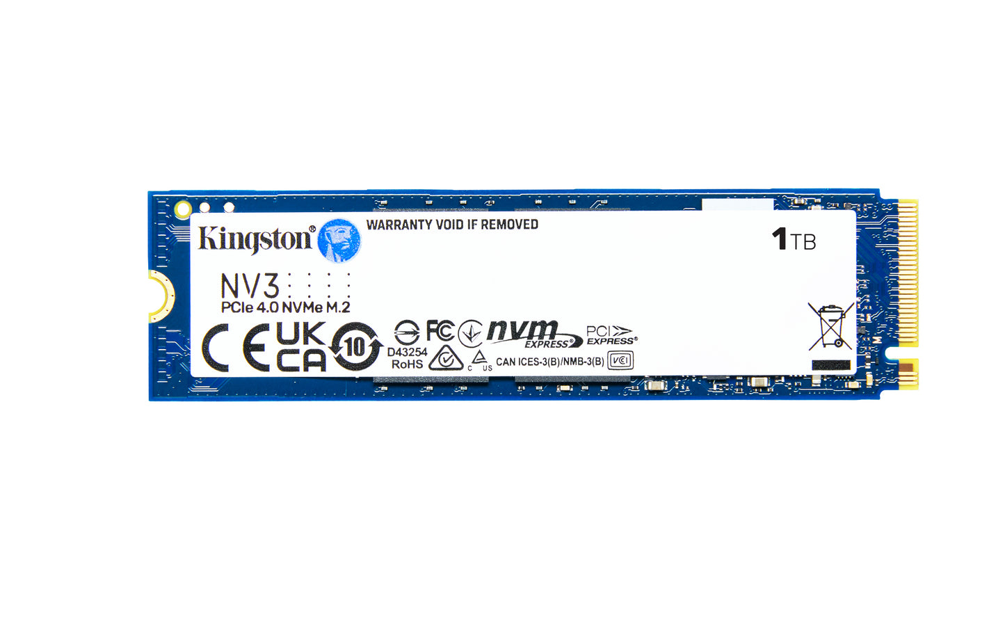 KINGSTON NV3 - M.2 2280 NVMe SSD - 1 TB, M.2 - 6000 MB/s