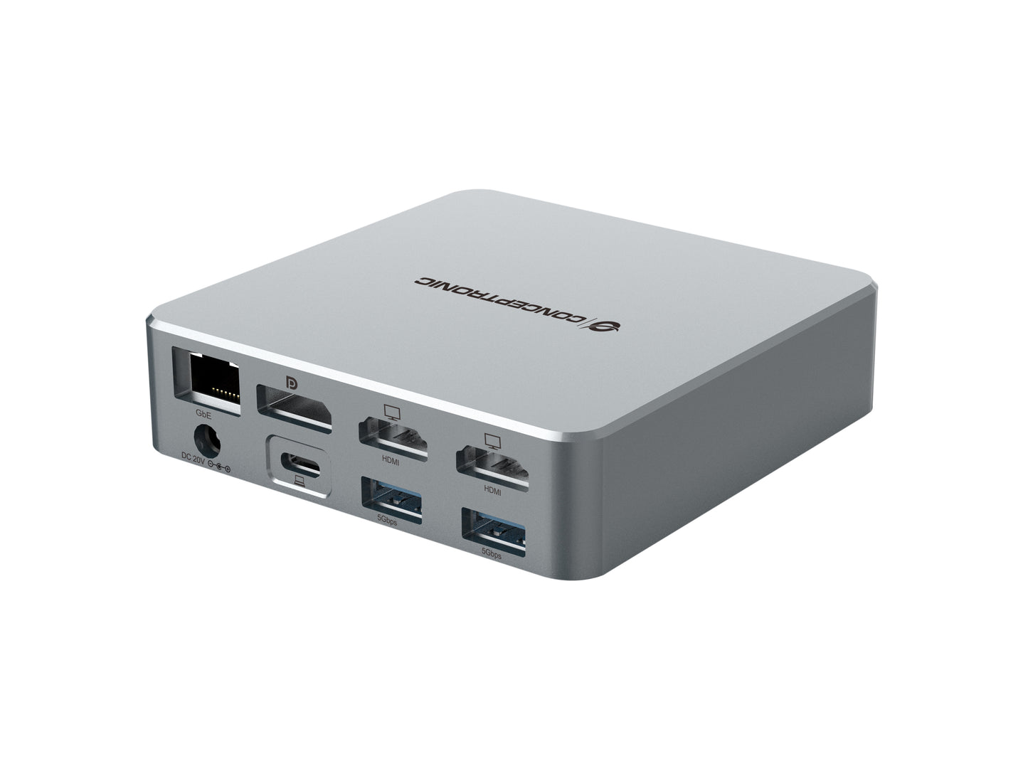 CONCEPTRONIC 15-in-1 DisplayLink USB 3.2 Gen 2 Docking Station - USB-A 5Gbps x 2 - USB-A 10Gbps x 2 - USB-C 10Gbps x 2 - HDMI x 2 - DisplayPo