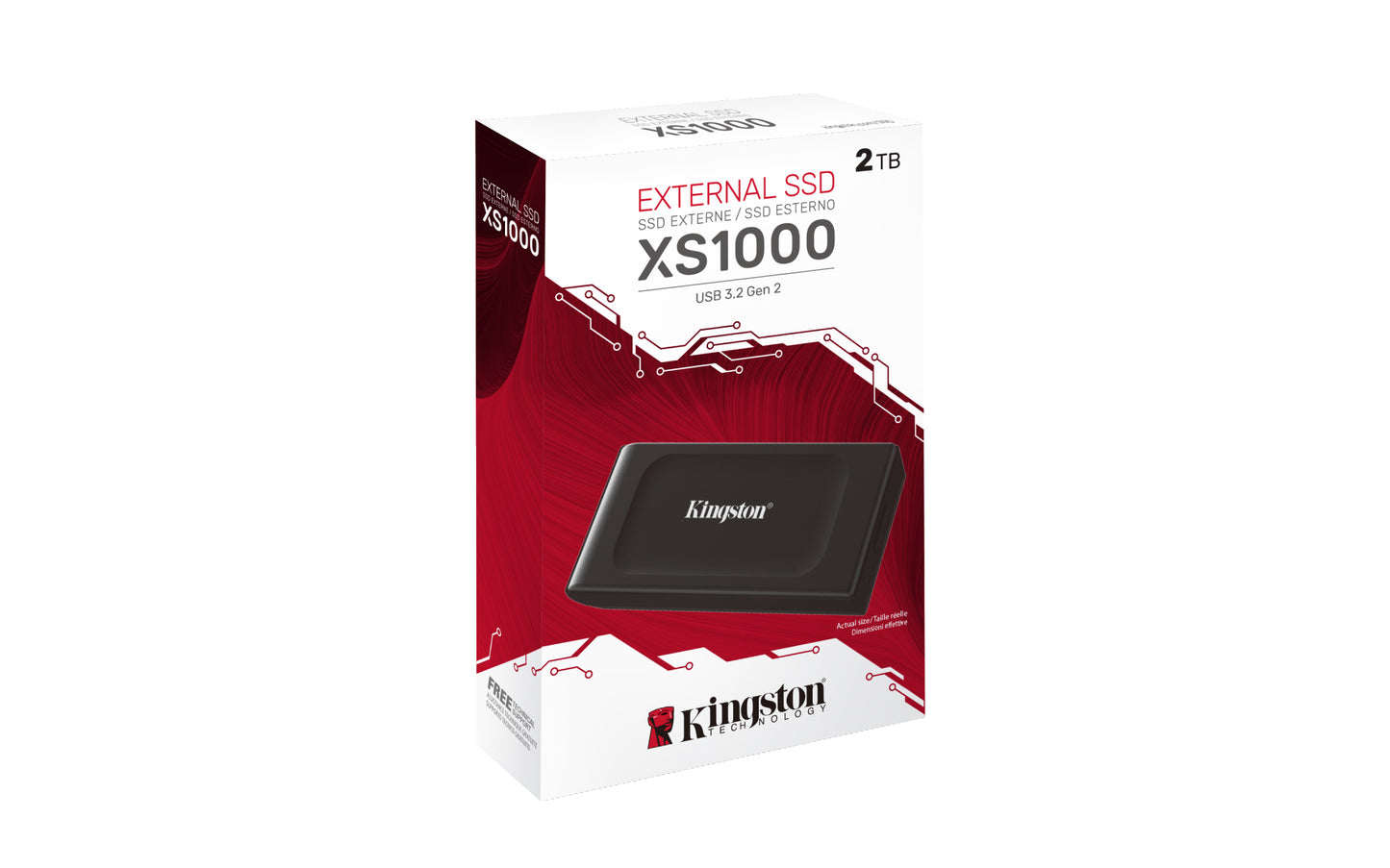 KINGSTON 2TB XS1000 External USB 3.2 Gen 2 Black