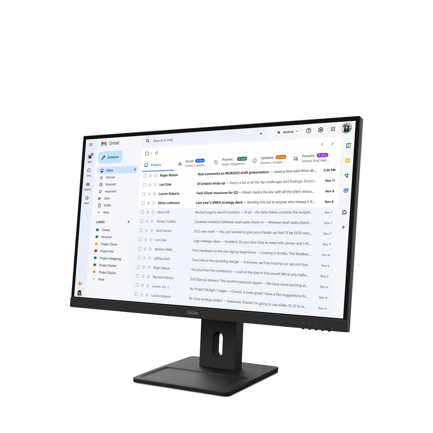 LENOVO ThinkVision E27-40 - 27 inch - Full HD IPS LED Monitor - 1920x1080 - 100Hz - Pivot / HAS