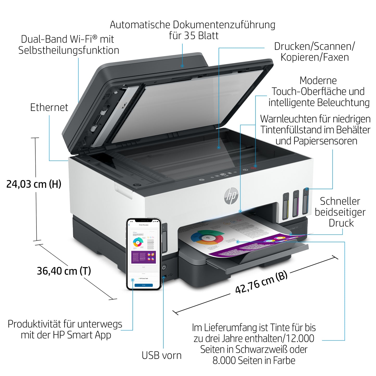 HP INC. Smart Tank 7605 All-in-One Printer
