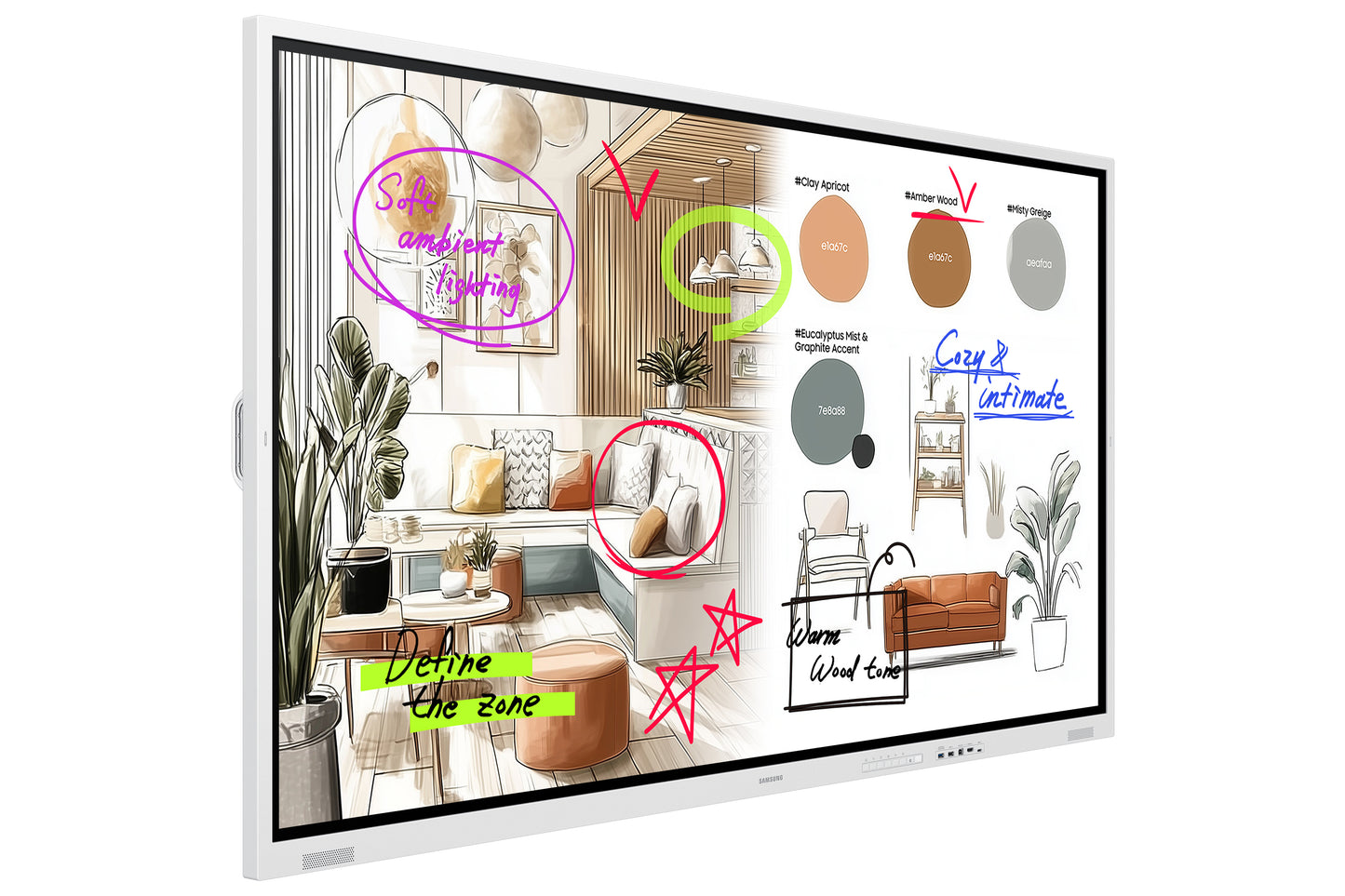 SAMSUNG WMFX Series - Flip Pro - 85 inch Touch - 4K Ultra HD Interactive Display - 12/7