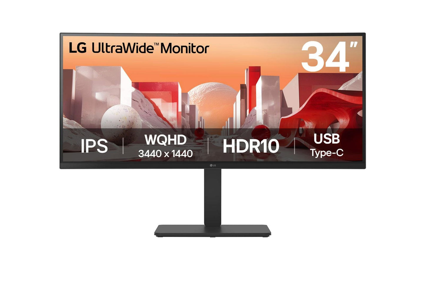 LG BA75QE - 34 inch - Wide Quad HD IPS Monitor - 3440x1440 - HAS - 5ms
