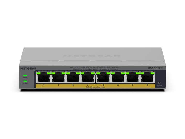 NETGEAR 8 - Port Managed Gigabit PoE - Full Duplex