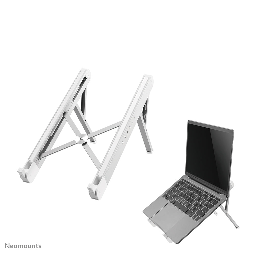 NEOMOUNTS Laptop Stand - 11-17inch - Max 5 kg - 6 Height Positions - Foldable - Compact - Universal - Silver
