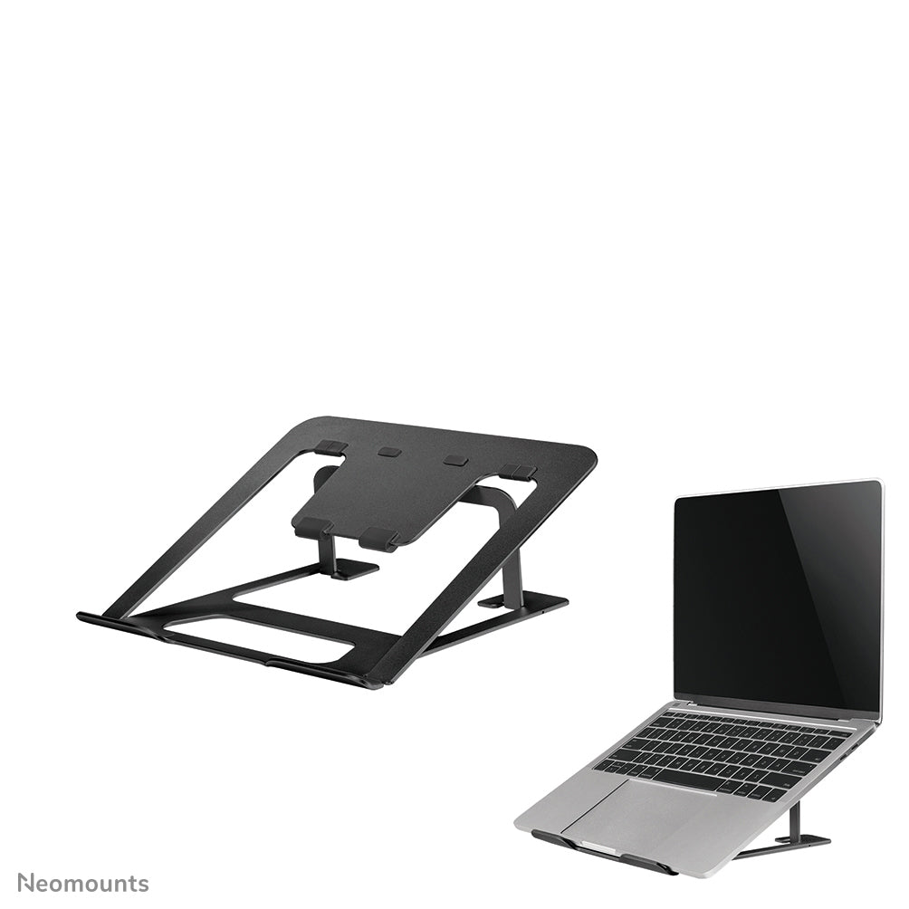 NEOMOUNTS Laptop Stand - 10-17inch - Max 5 kg - 6 Height Positions - Foldable - Compact - Ultra-Slim - Universal - Black