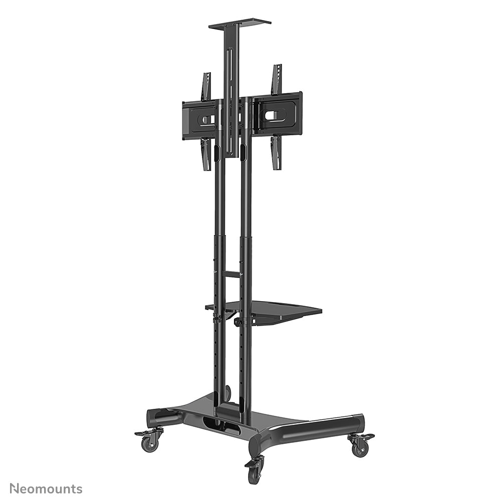 NEOMOUNTS TV Trolley - 32-75inch - Max 50 kg - Manual Control - H 104.2-154.2 cm - VESA 200x200-600x400 - incl. cam/hardware shelf - Black