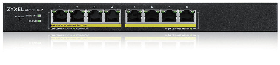 ZYXEL 8-Port Smart Managed PoE Gigabit Switch