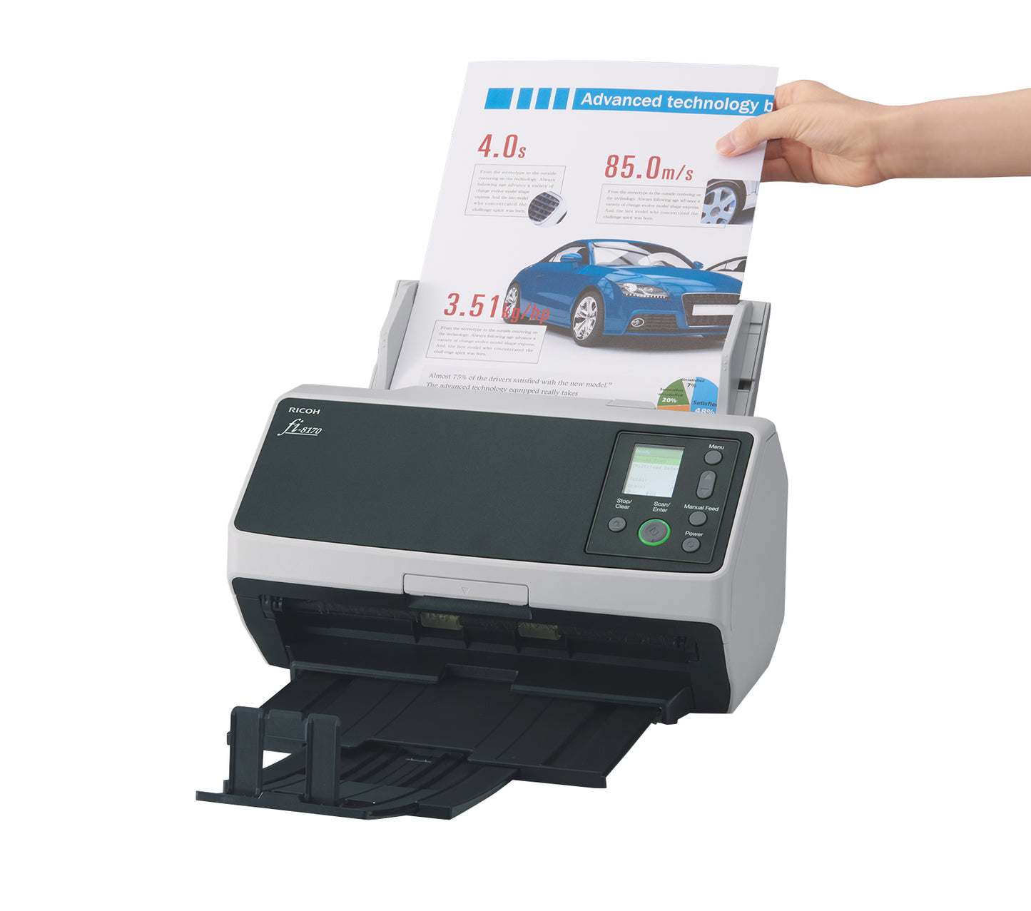 RICOH FI-8170: Duplex - A4 - ADF 100 - 70 ppm - USB 3.2/LAN