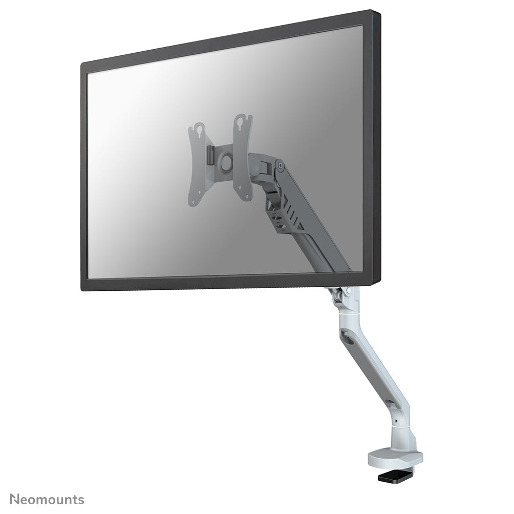 NEOMOUNTS Single Monitor Arm - 10-32inch - 2-8 kg - Gas Spring - 180 Degrees - Stop - Topfix - Silver