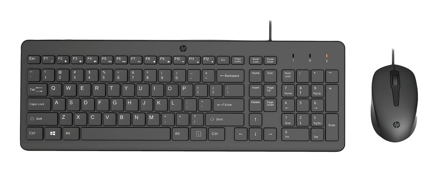 HP INC. 150 Wired Keyboard and Mouse Combo (240J7AA) - QWERTY