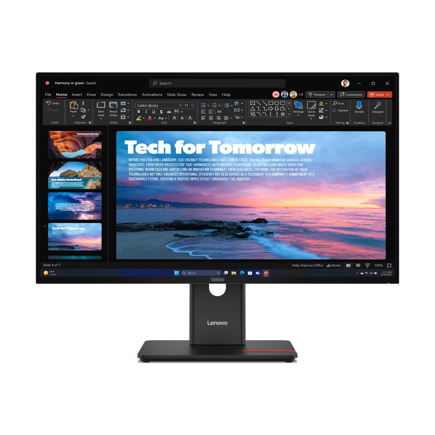 LENOVO ThinkVision T27QD-40 - 27 inch - Quad HD IPS LED Monitor - 2560x1440 - 120Hz - Pivot / HAS / RJ45 / USB-C