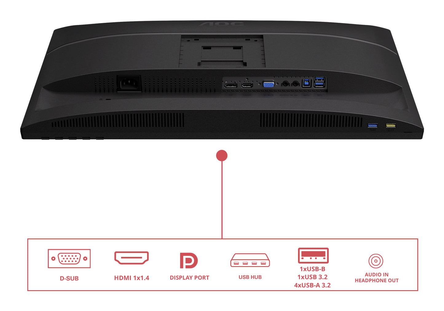 AOC E4 Series - Full HD LED - 1920x1200 - Pivot - HAS