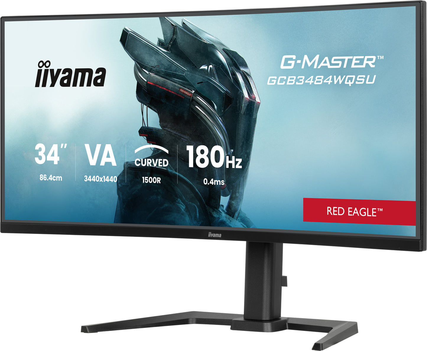 IIYAMA G-Master Red Eagle - 34 inch - Ultra Wide Quad HD Curved Monitor - 3440x1440 - Pivot / HAS