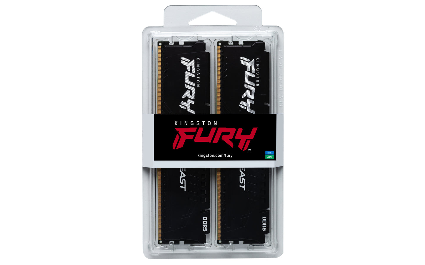 KINGSTON FURY Beast - 32 GB - 2 x 16 GB - DDR5 - 288-pin DIMM - Black