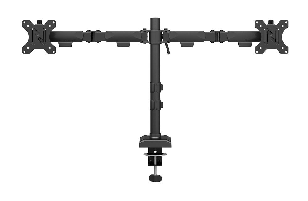 NEOMOUNTS NERO Dual monitor arm - 10-32inch - 0-8 kg/screen - 180 Degrees - Stop Mechanism - Total Plastic-Free Packaging - Black