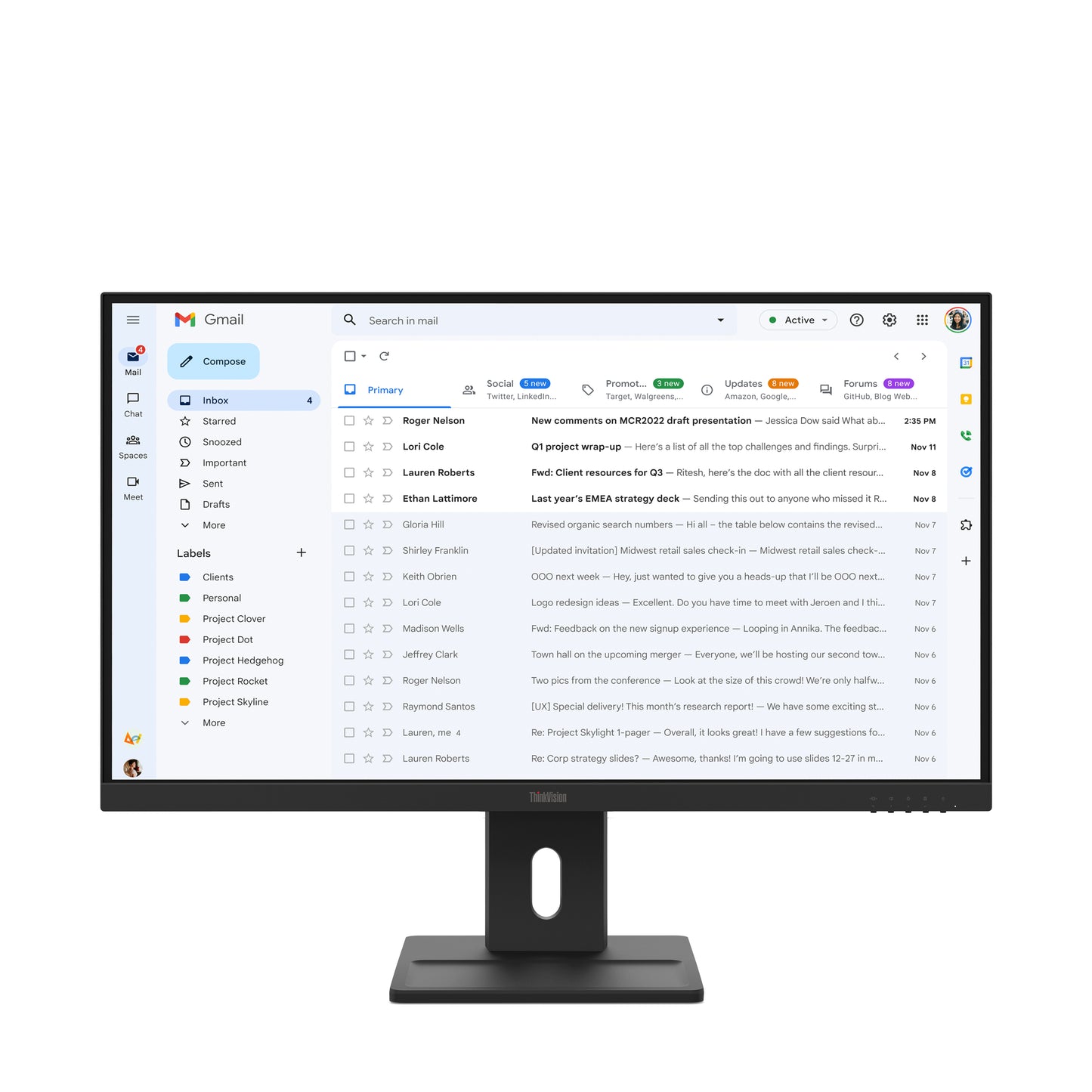 LENOVO ThinkVision E27-40 - 27 inch - Full HD IPS LED Monitor - 1920x1080 - 100Hz - Pivot / HAS