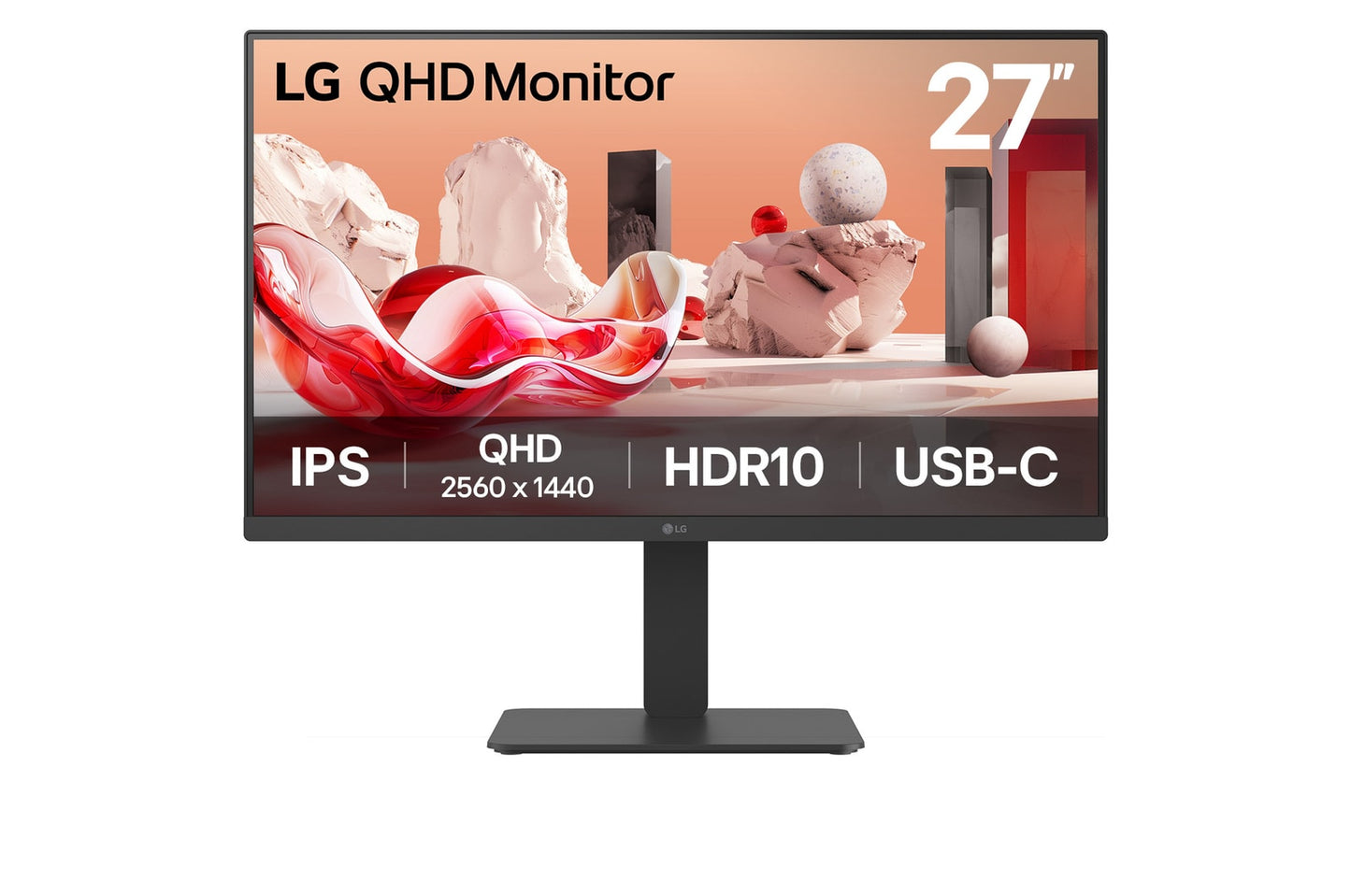 LG BA650QB - 27 inch - Quad HD IPS LED Monitor - 1920x1080 - Pivot / HAS / USB-C