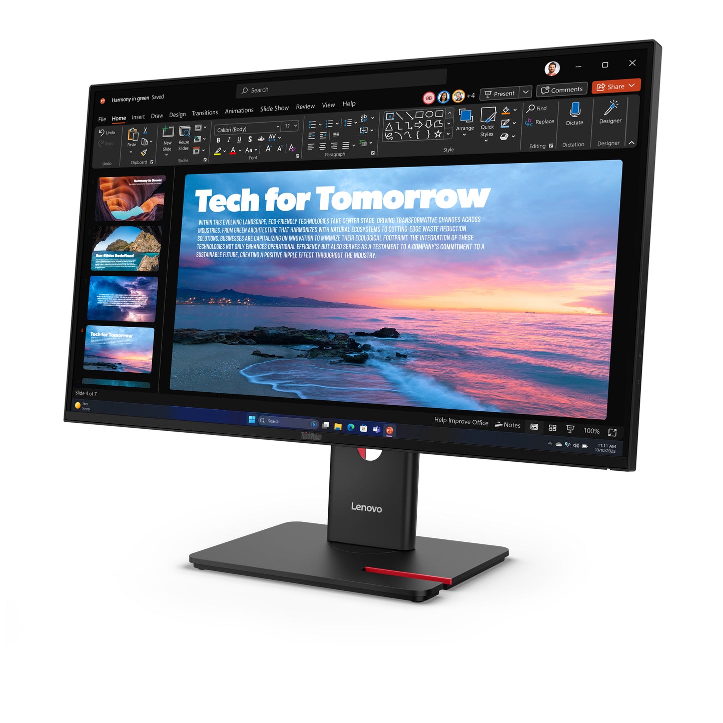 LENOVO ThinkVision T27QD-40 - 27 inch - Quad HD IPS LED Monitor - 2560x1440 - 120Hz - Pivot / HAS / RJ45 / USB-C