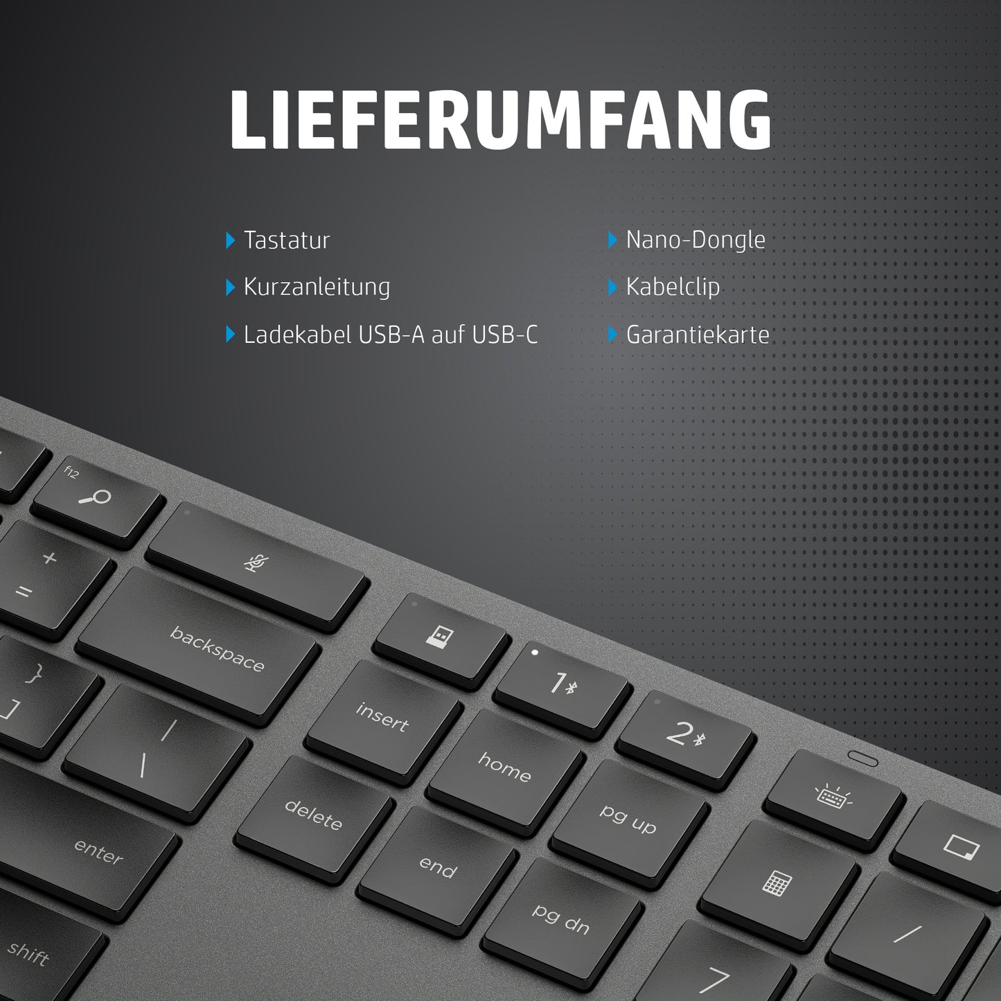 HP INC. 975 Dual-Mode Wireless Keyboard (3Z726AA) - QWERTY