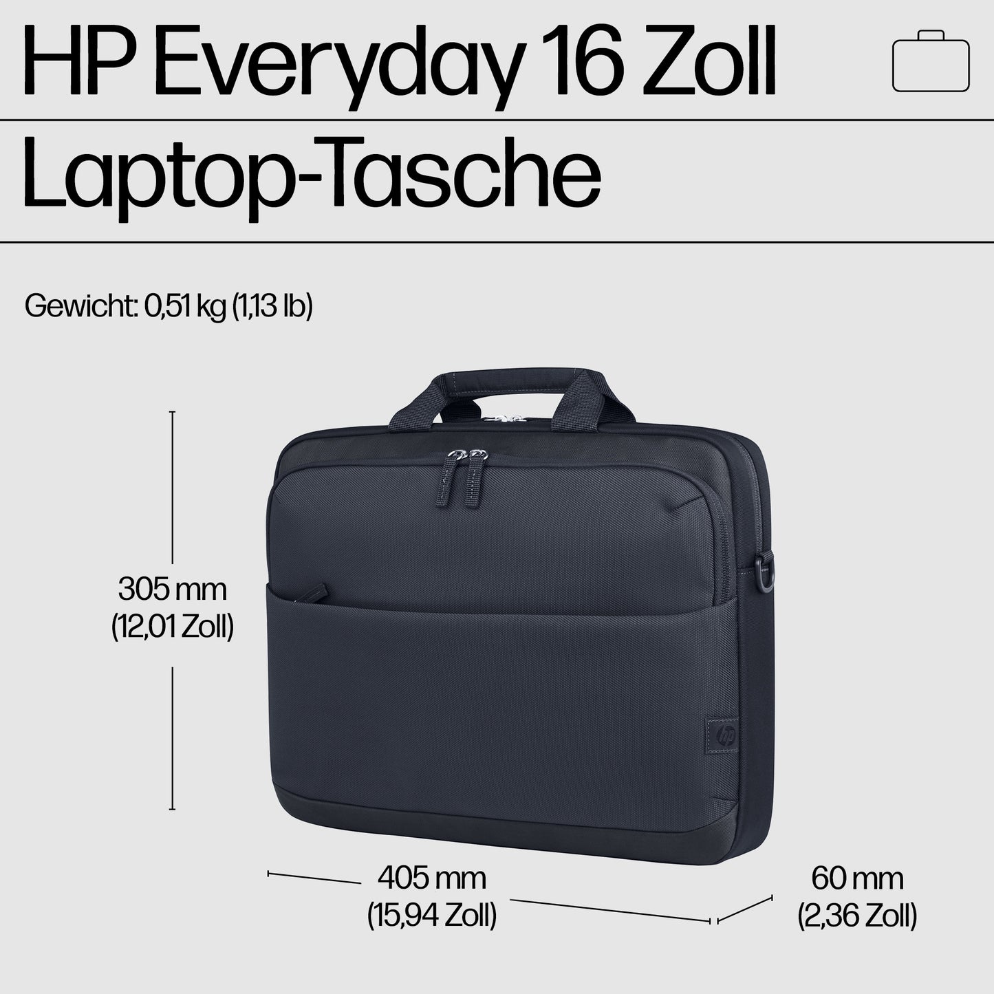 HP INC. Everyday 16 inch Laptop Bag (A08JWAA)