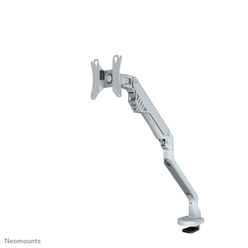 NEOMOUNTS Single Monitor Arm - 10-32inch - 2-8 kg - Gas Spring - 180 Degrees - Stop - Topfix - Silver