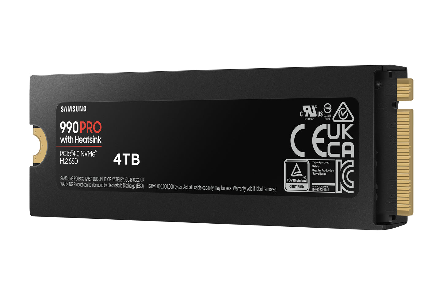 SAMSUNG 990 PRO Heatsink PCIe 4.0 NVMe M.2 SSD 4TB