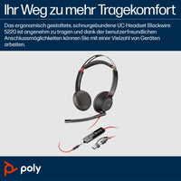 HP INC. Poly Blackwire 5220 Stereo USB-C Headset +3.5mm Plug +USB-C/A Adapter - BULK