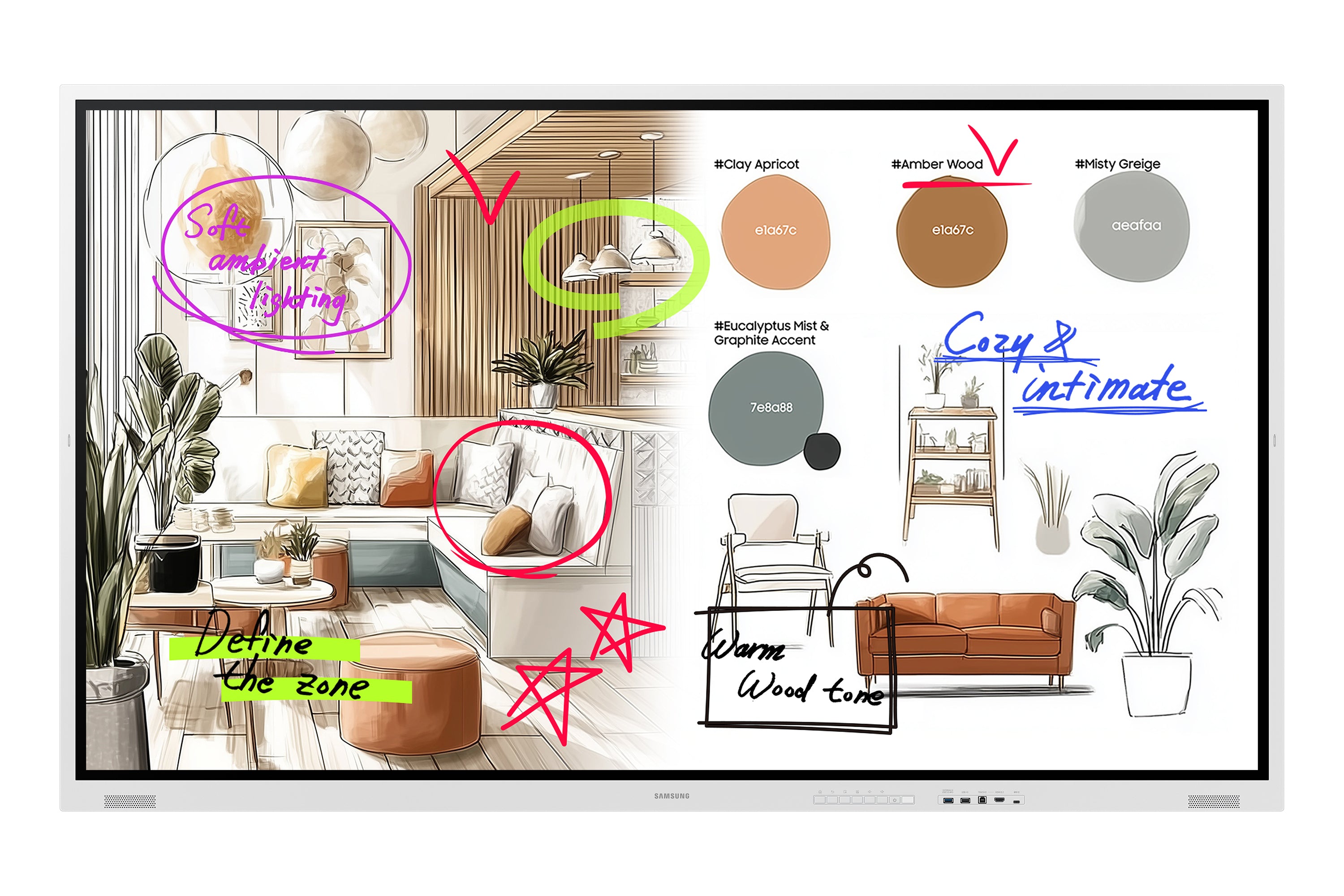SAMSUNG WMFX Series - Flip Pro - 85 inch Touch - 4K Ultra HD Interactive Display - 12/7