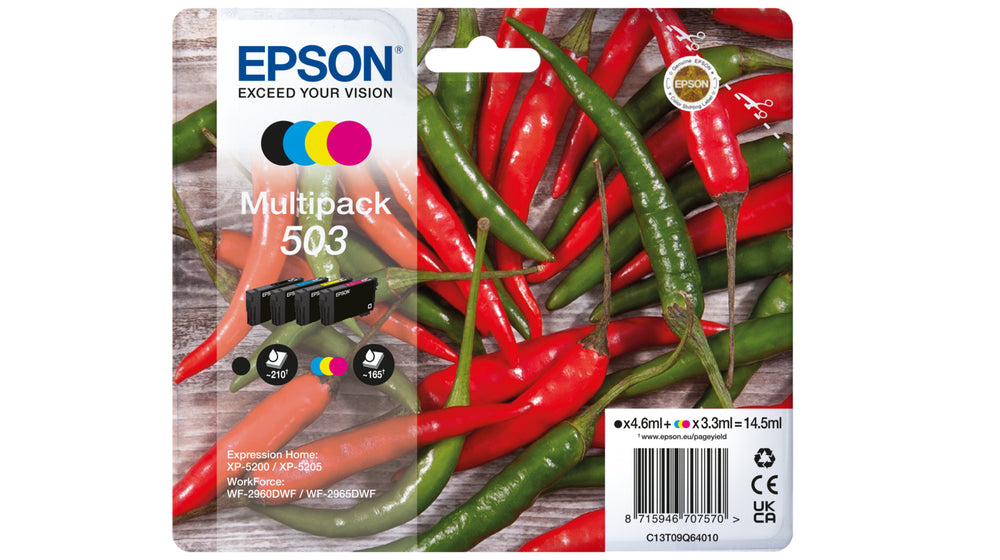 Epson 503 multipack black cyan magenta yellow