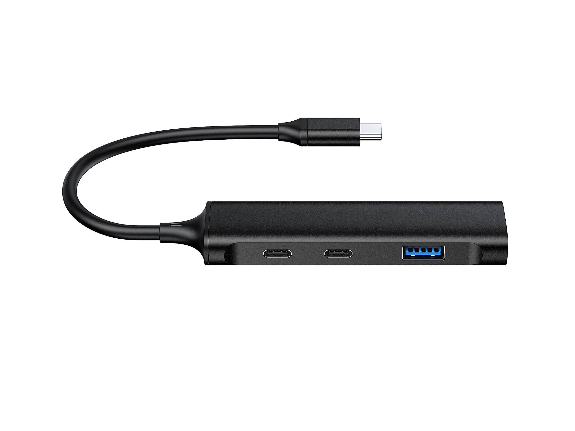 CONCEPTRONIC 4-Port USB 3.0 Hub - 2 USB-C & 2 USB-A ports - aluminum case - USB-C connector