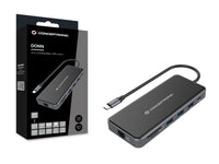 CONCEPTRONIC 12-in-1 Docking Station USB 3.2 Gen 1 - MST - HDMI x 2 - VGA - USB-C Data - USB 3.0 x 2 - USB 2.0 - SD - TF/MicroSD - Audio - Gb