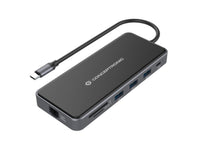 CONCEPTRONIC 12-in-1 Docking Station USB 3.2 Gen 1 - MST - HDMI x 2 - VGA - USB-C Data - USB 3.0 x 2 - USB 2.0 - SD - TF/MicroSD - Audio - Gb