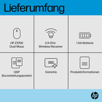 HP INC. Z3700 Dual Silver Mouse (758A9AA)