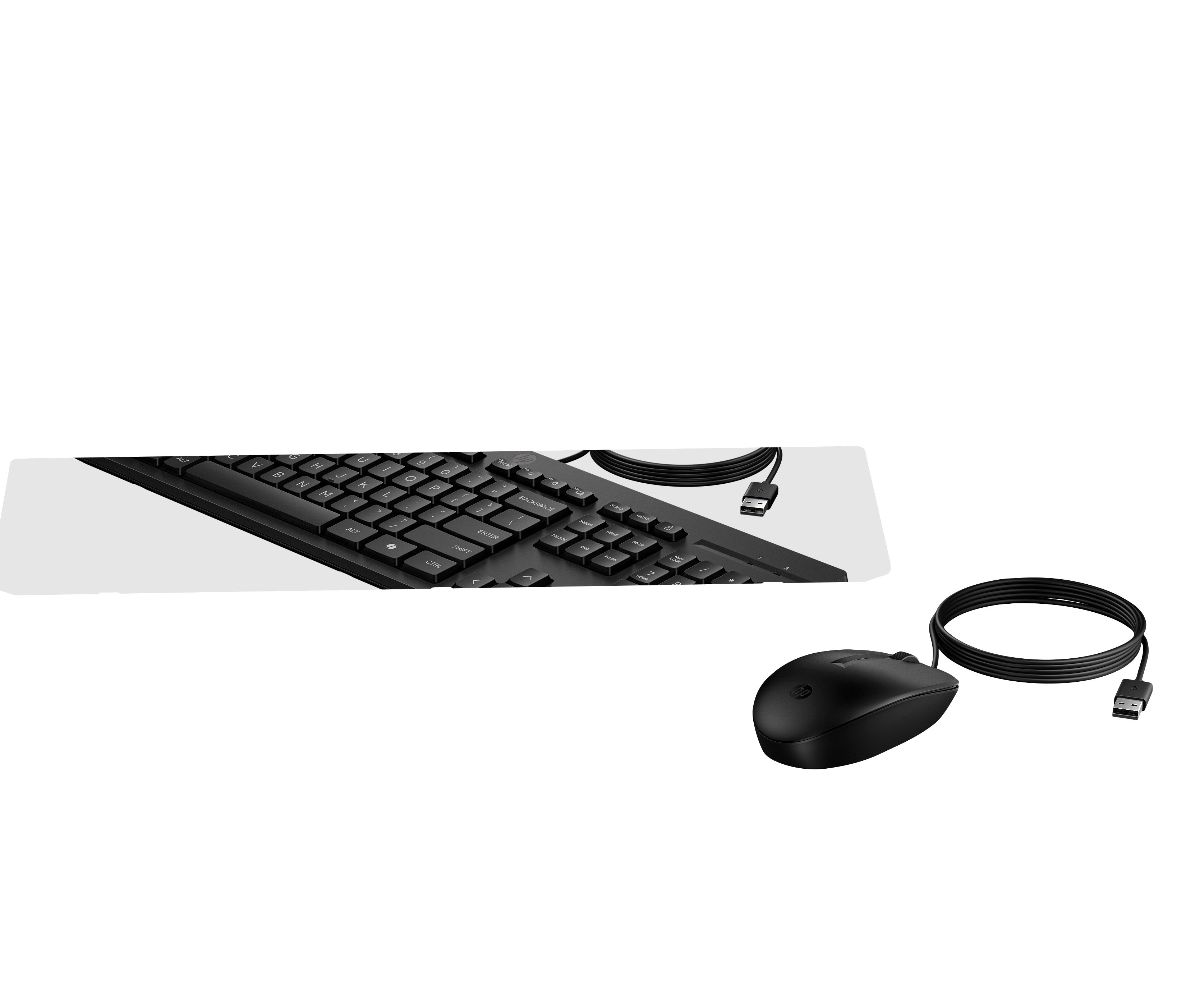 HP INC. 225 Wired Mouse and Keyboard Combo (AX2Y7AA) - QWERTY