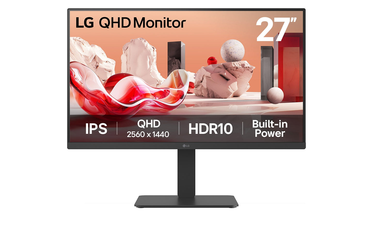 LG BA54QB - 27 inch - Quad HD IPS LED Monitor - 2560x1440 - Pivot / HAS
