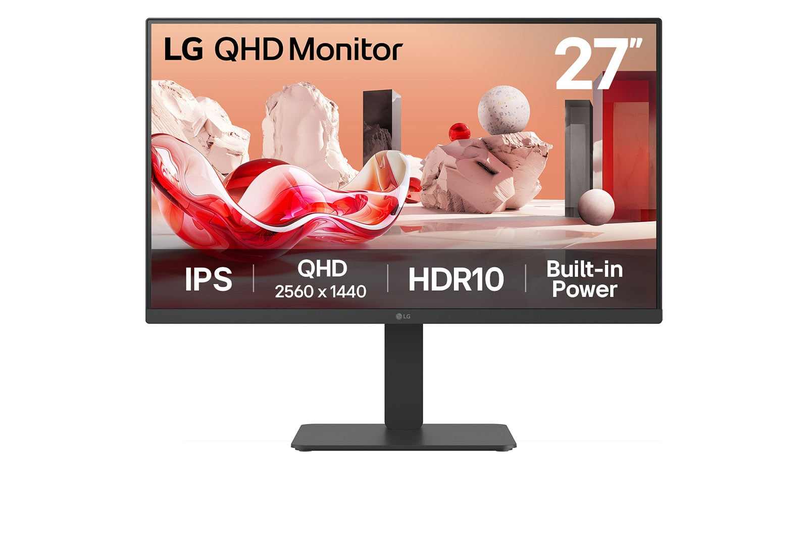 LG BA54QB - 27 inch - Quad HD IPS LED Monitor - 2560x1440 - Pivot / HAS