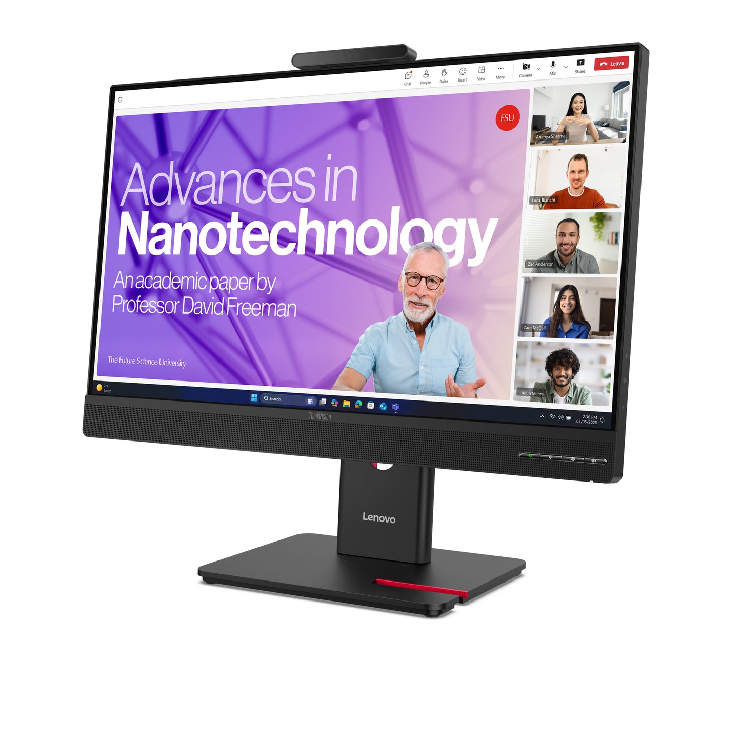 LENOVO ThinkVision T27QD-4v - 27 inch - Quad HD IPS LED Monitor - 2560x1440 - 120Hz - Pivot / HAS / RJ45 / USB-C / Webcam