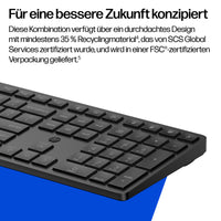 HP INC. 490C Multi-Device Dual-Mode Mouse and Keyboard Combo (BE1P9AA) - QWERTY